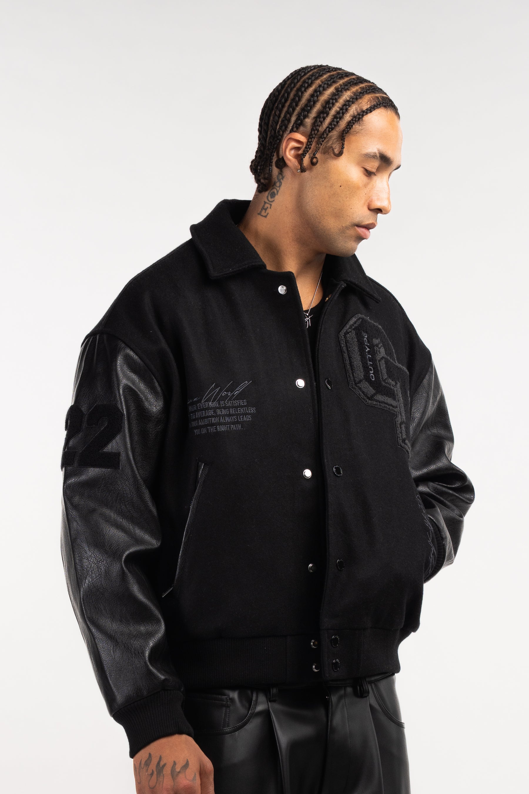 All Black Varsity Jacket