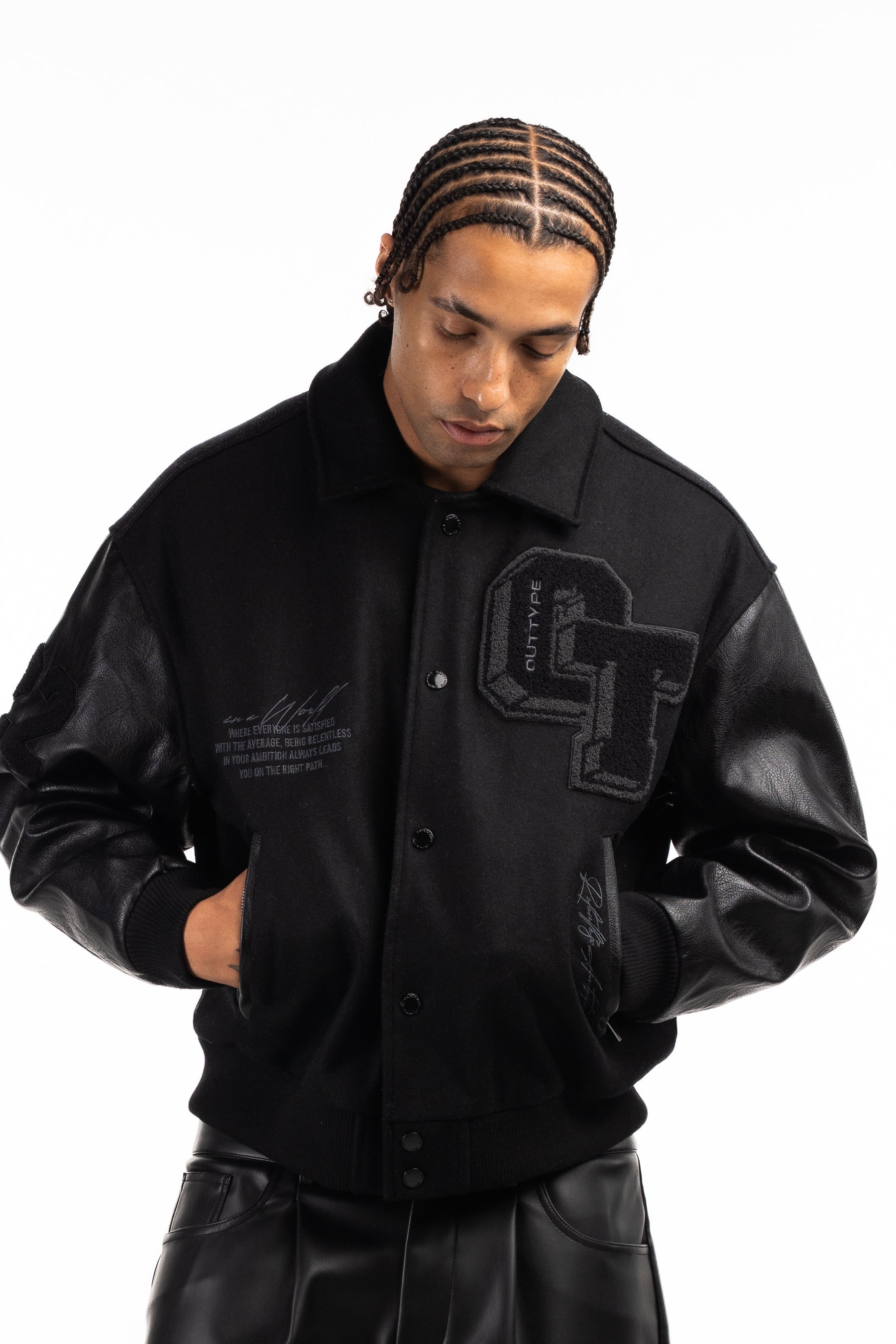 All Black Varsity Jacket
