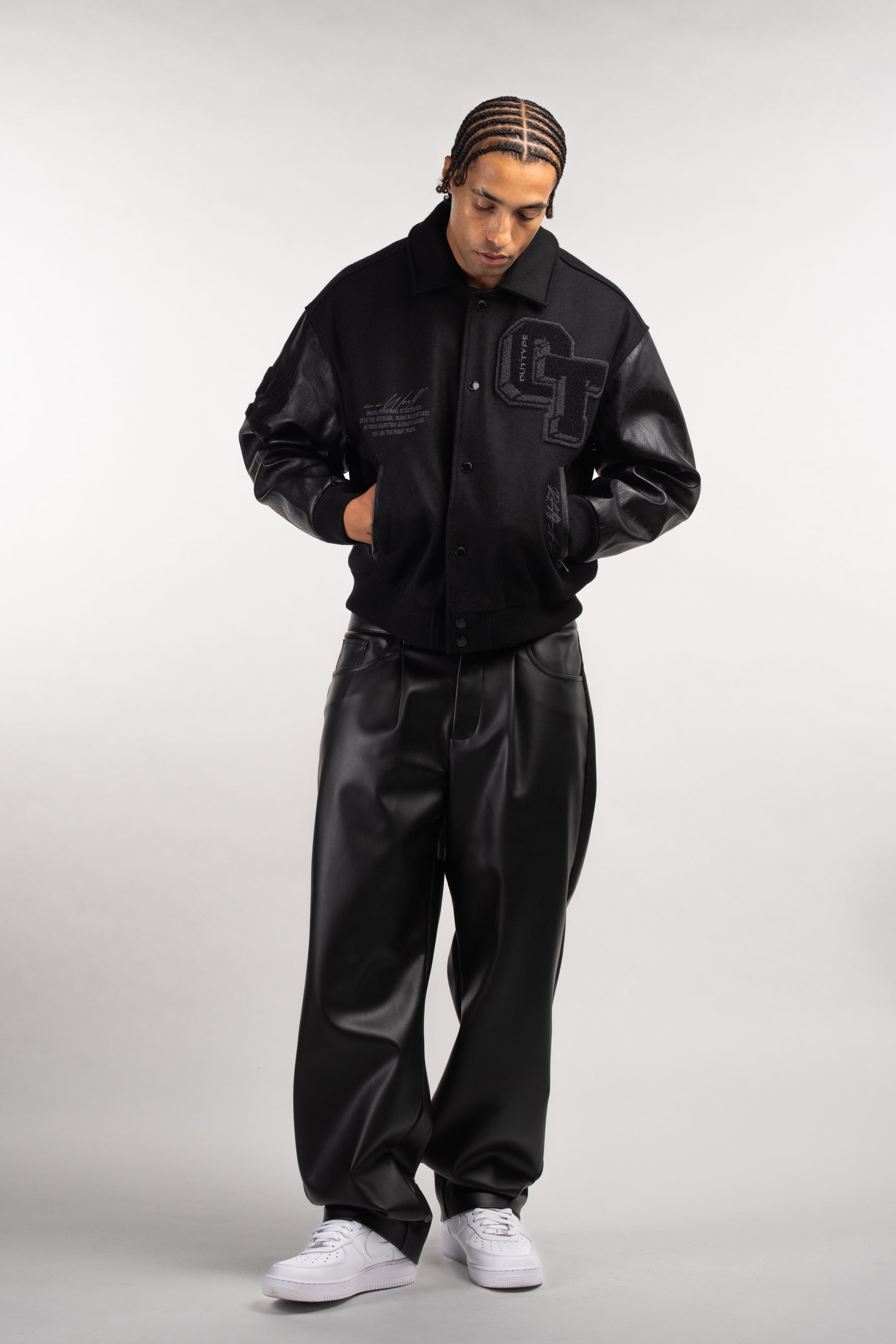 All Black Varsity Jacket