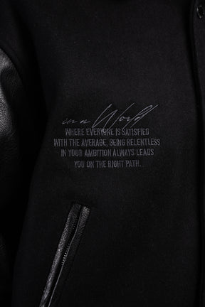 Heavy All Black Varsity Jacket