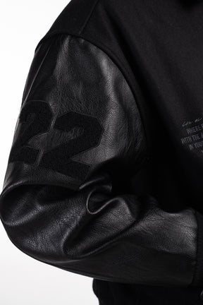 Heavy All Black Varsity Jacket