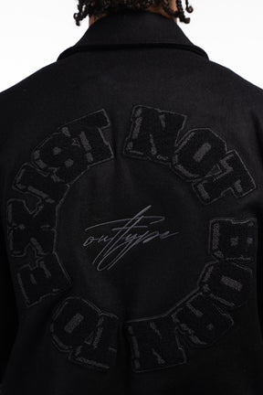 Heavy All Black Varsity Jacket