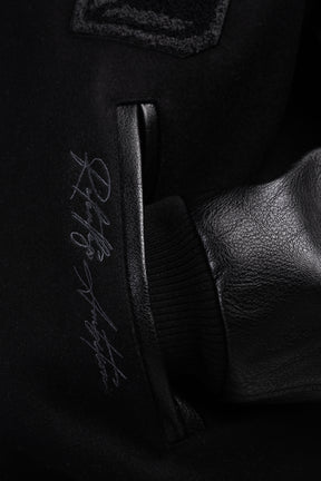 Heavy All Black Varsity Jacket