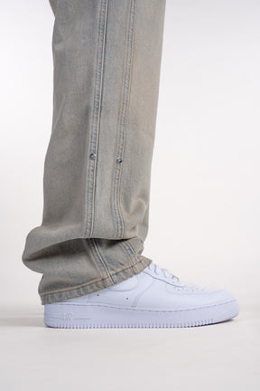 Sand Washed Rivet Denim