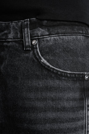 Washed Black Rivet Denim