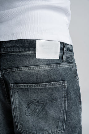 Washed Blue Rivet Denim