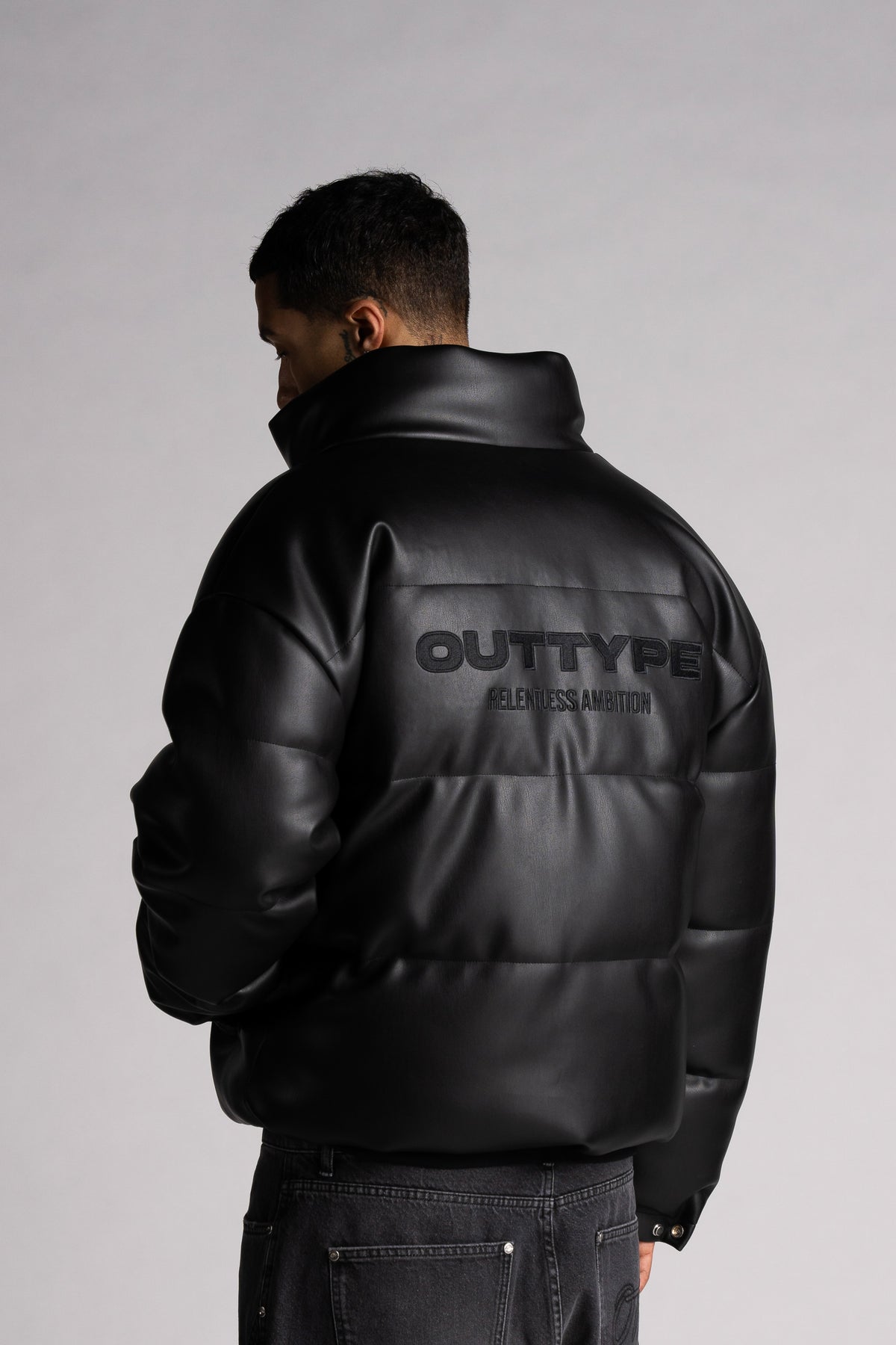 Puffer Leather Jacket