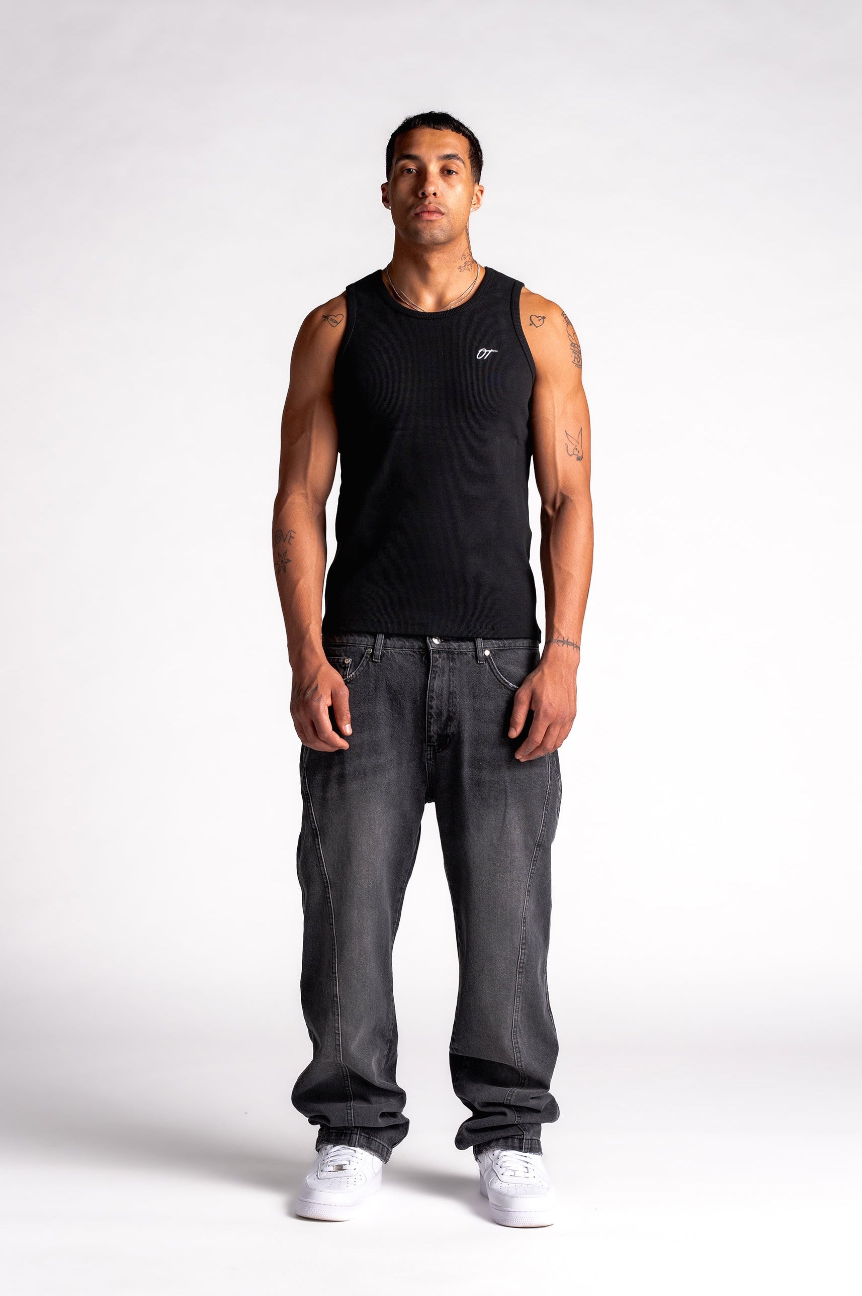 Washed Pleat Denim