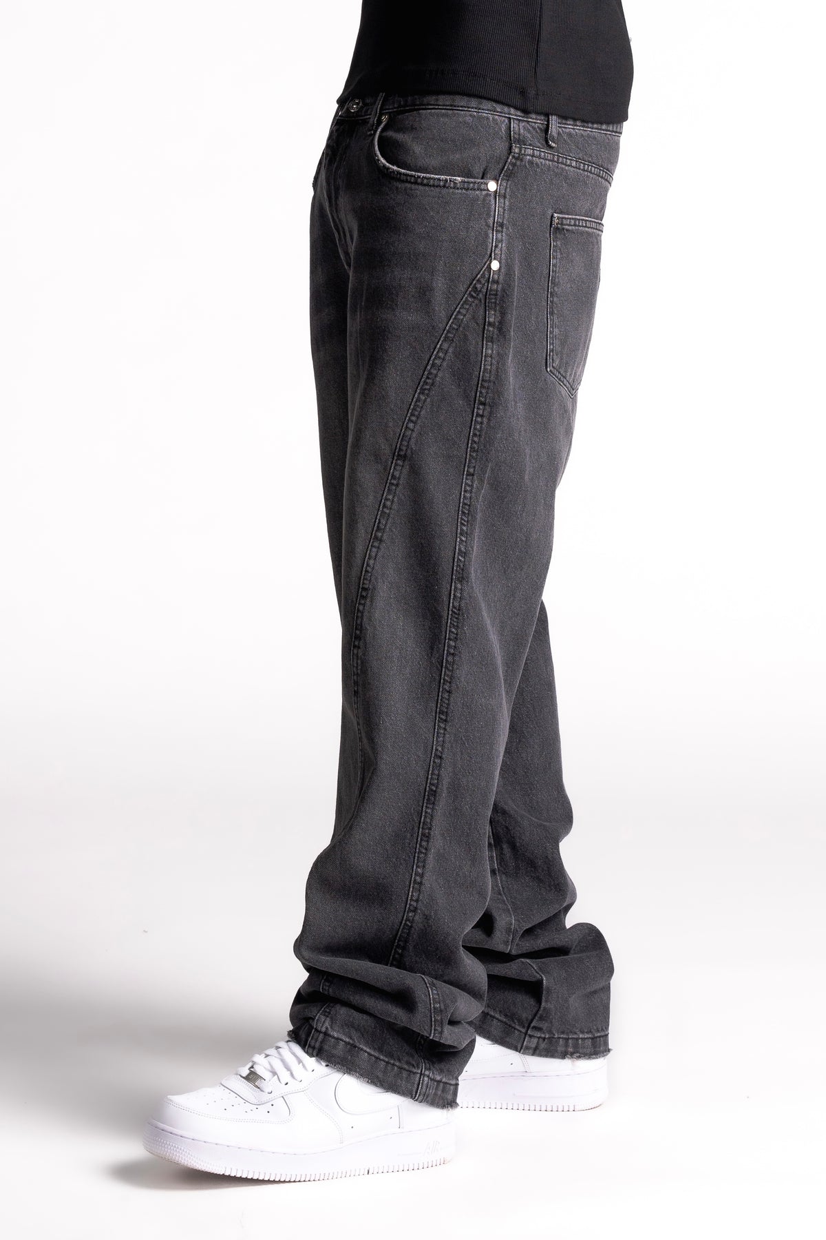 Washed Pleat Denim