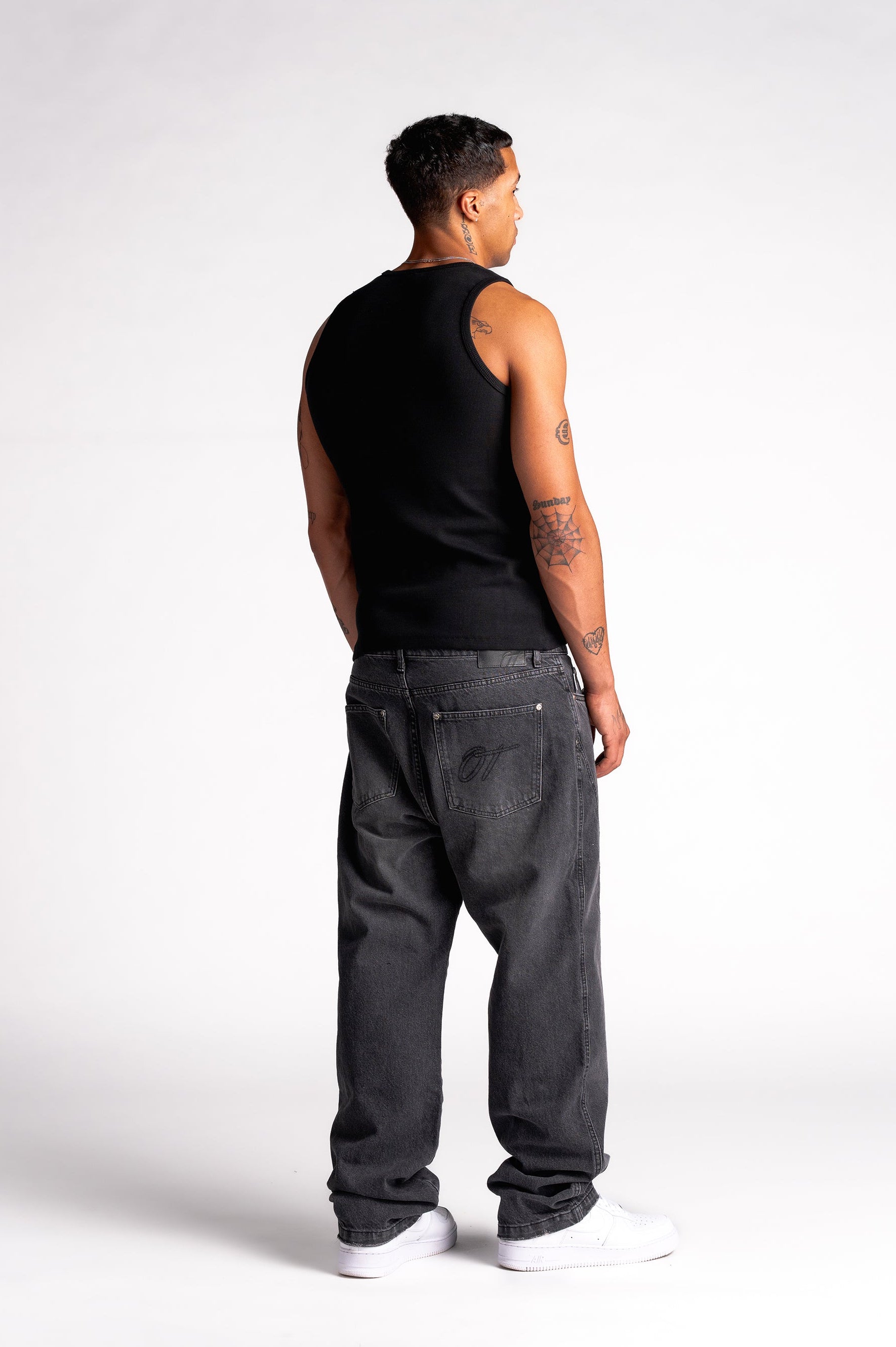 Washed Pleat Denim