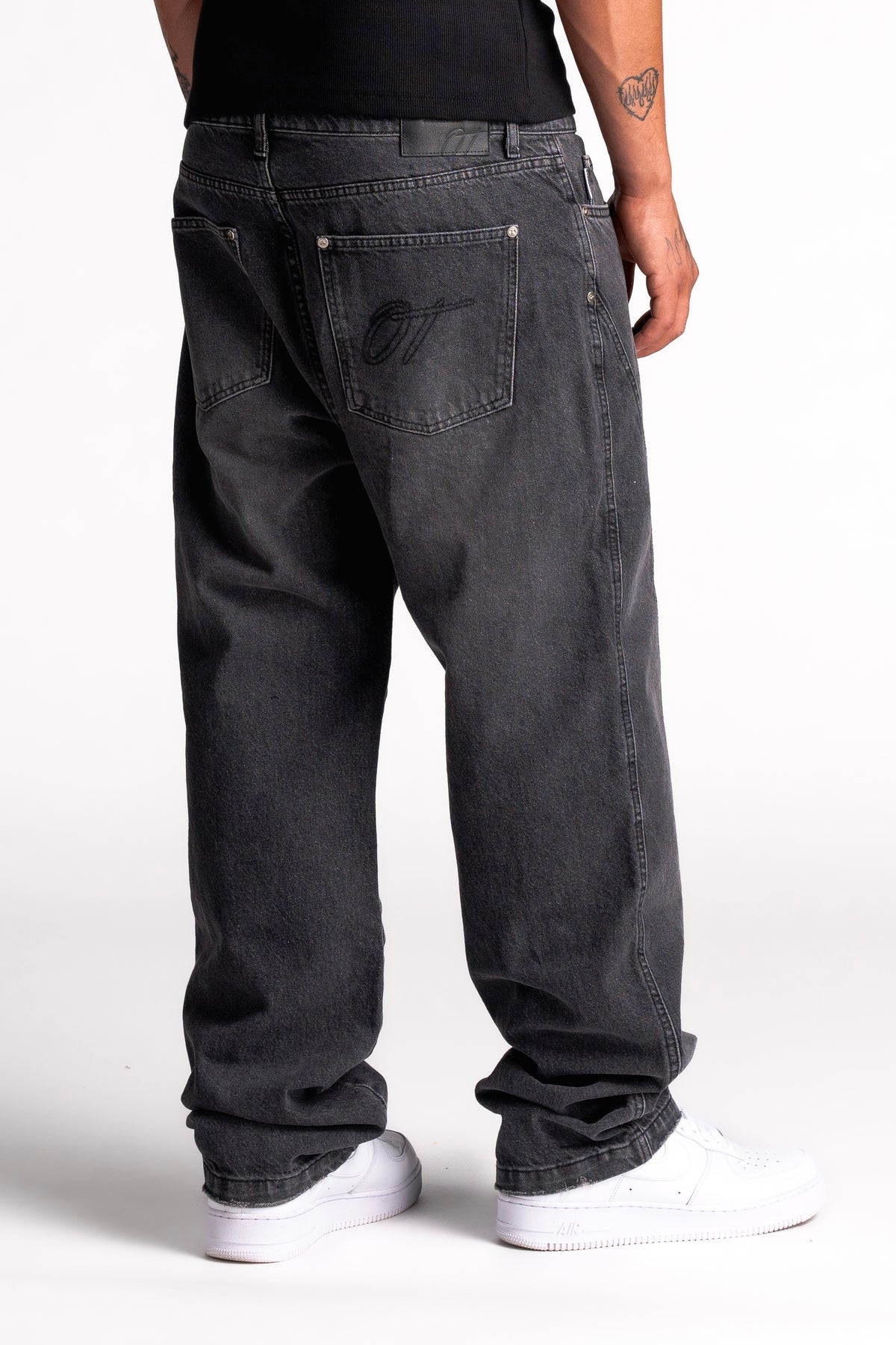 Washed Pleat Denim