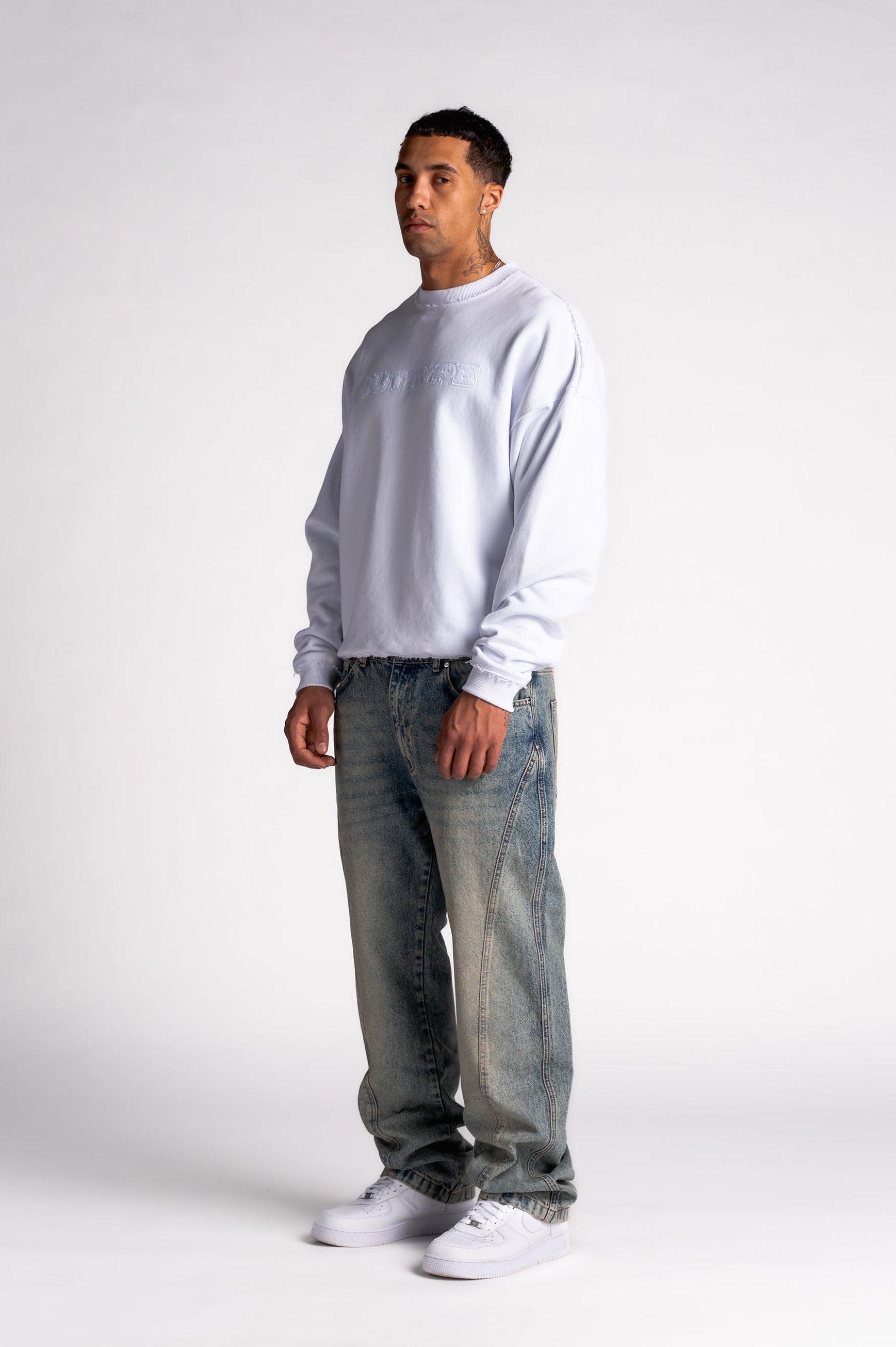 Washed Pleat Denim