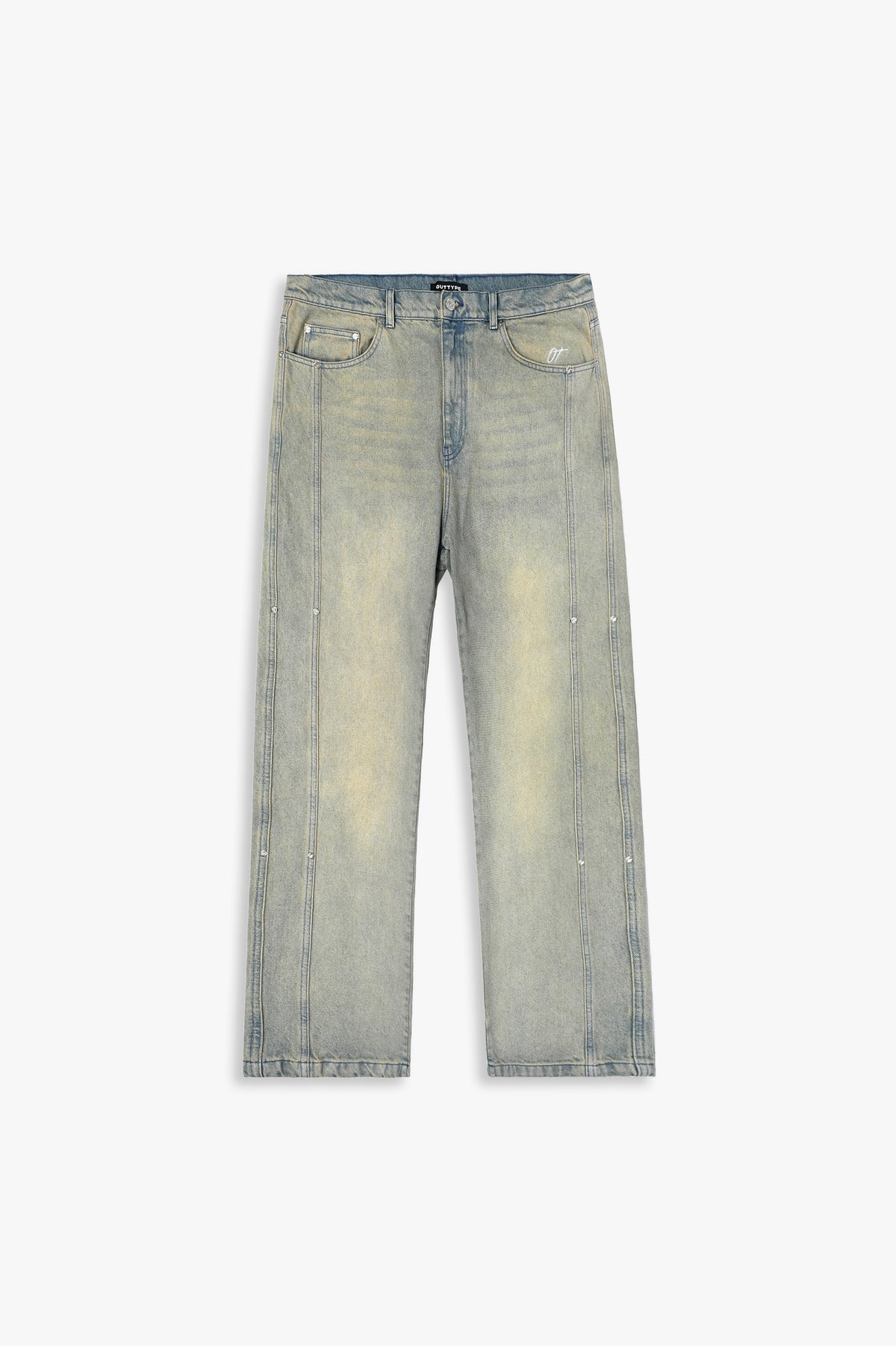 Sand Washed Rivet Denim